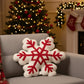 Coussin décoratif flocon en peluche effet mouton