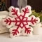 Coussin décoratif flocon en peluche effet mouton