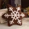 Coussin décoratif flocon en peluche effet mouton