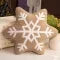 Coussin décoratif flocon en peluche effet mouton