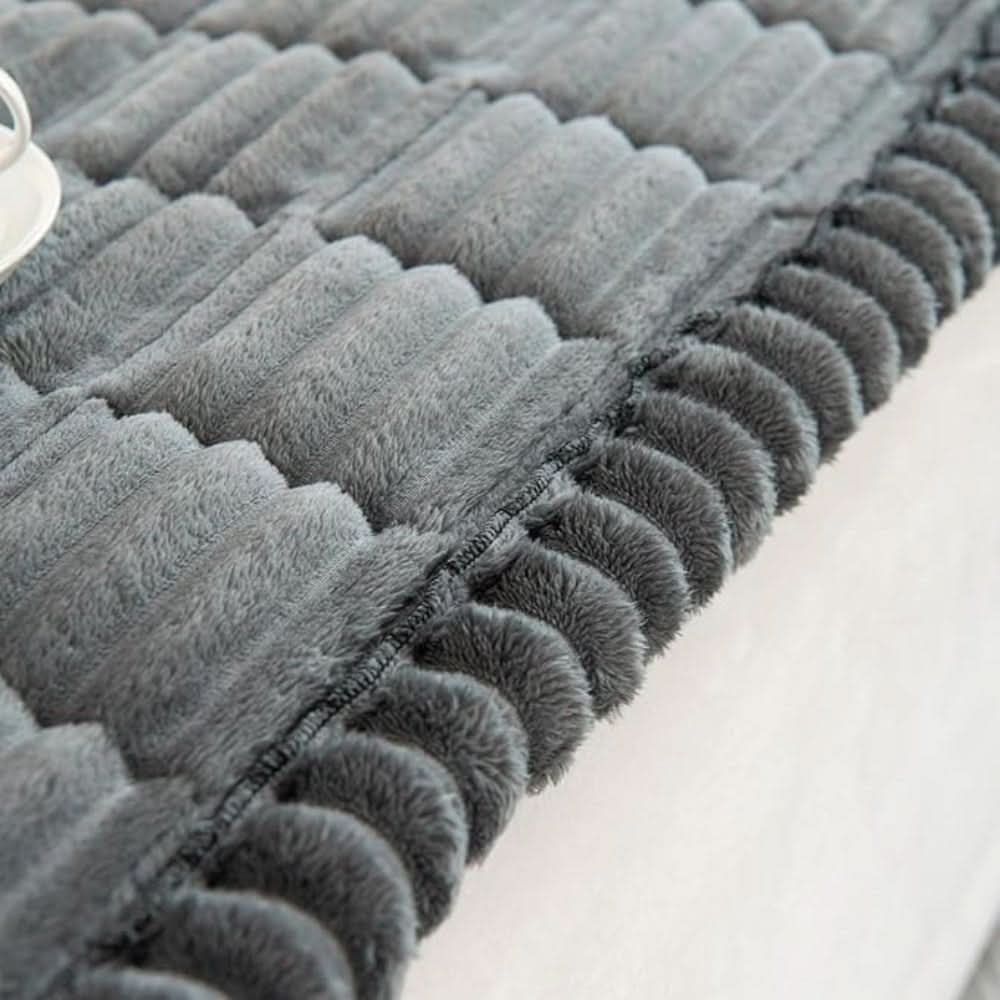 Jeté d'assise de canapé en matière pelucheuse matelassée