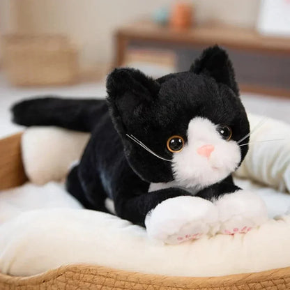 Peluche chat à longue queue, hauteur 53 cm