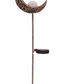 Lampe solaire sur piquet en métal et verre craquelé