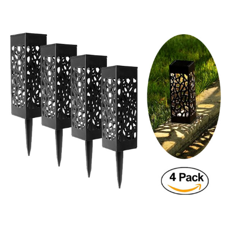 Borne solaire de jardin à motif ajouré