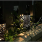 Borne solaire de jardin à motif ajouré