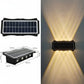 Applique solaire extérieure à éclairage vers le haut et le bas
