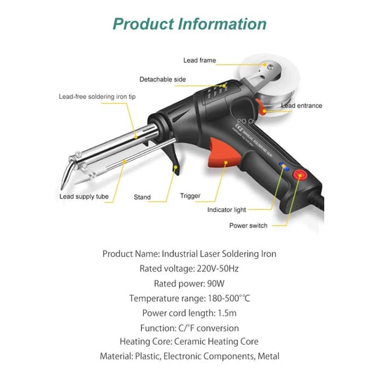 Pistolet à souder électrique avec alimentation de fil intégrée