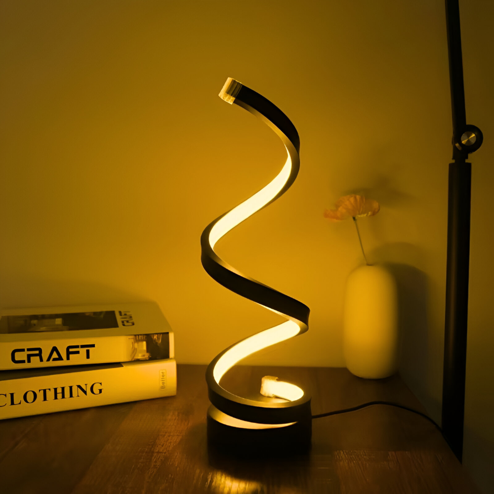 Lampe de table à DEL en spirale avec teinte réglable