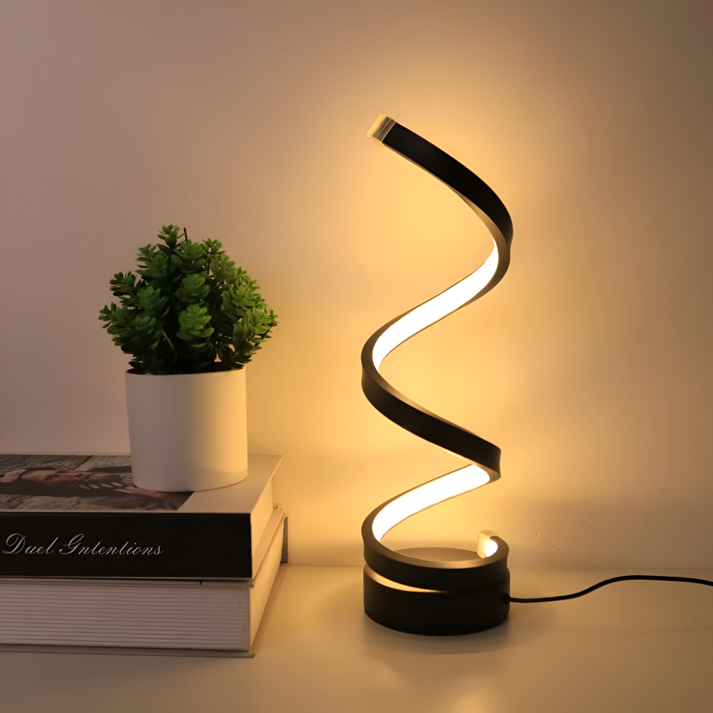 Lampe de table à DEL en spirale avec teinte réglable