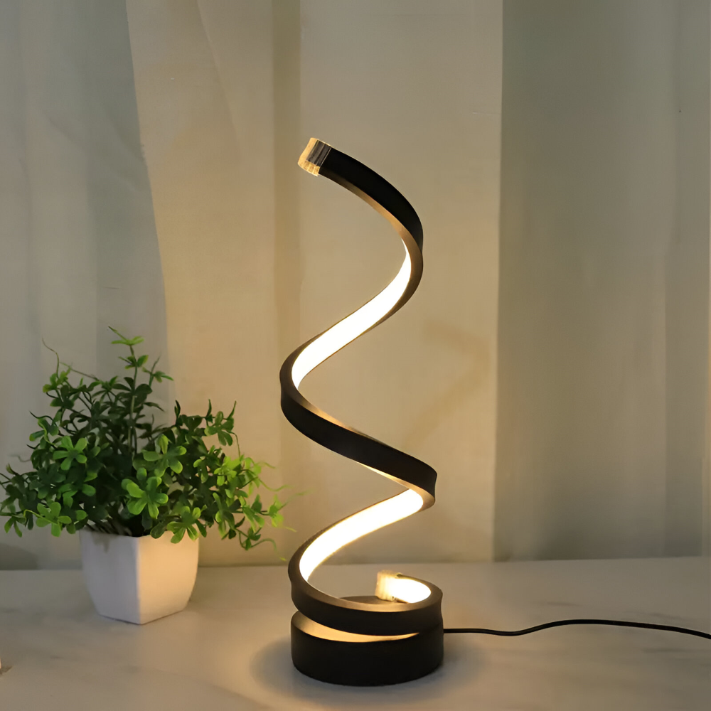 Lampe de table à DEL en spirale avec teinte réglable