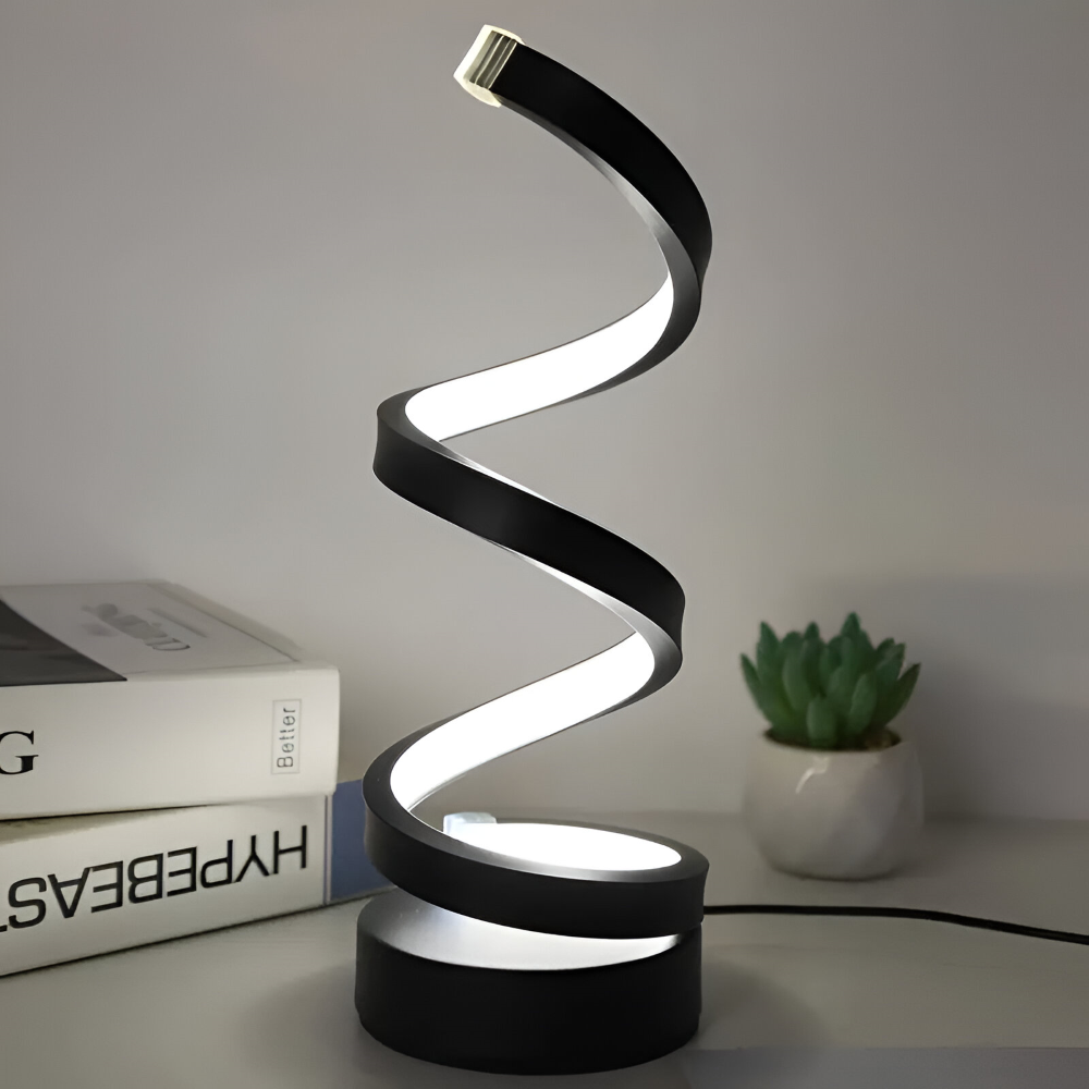 Lampe de table à DEL en spirale avec teinte réglable