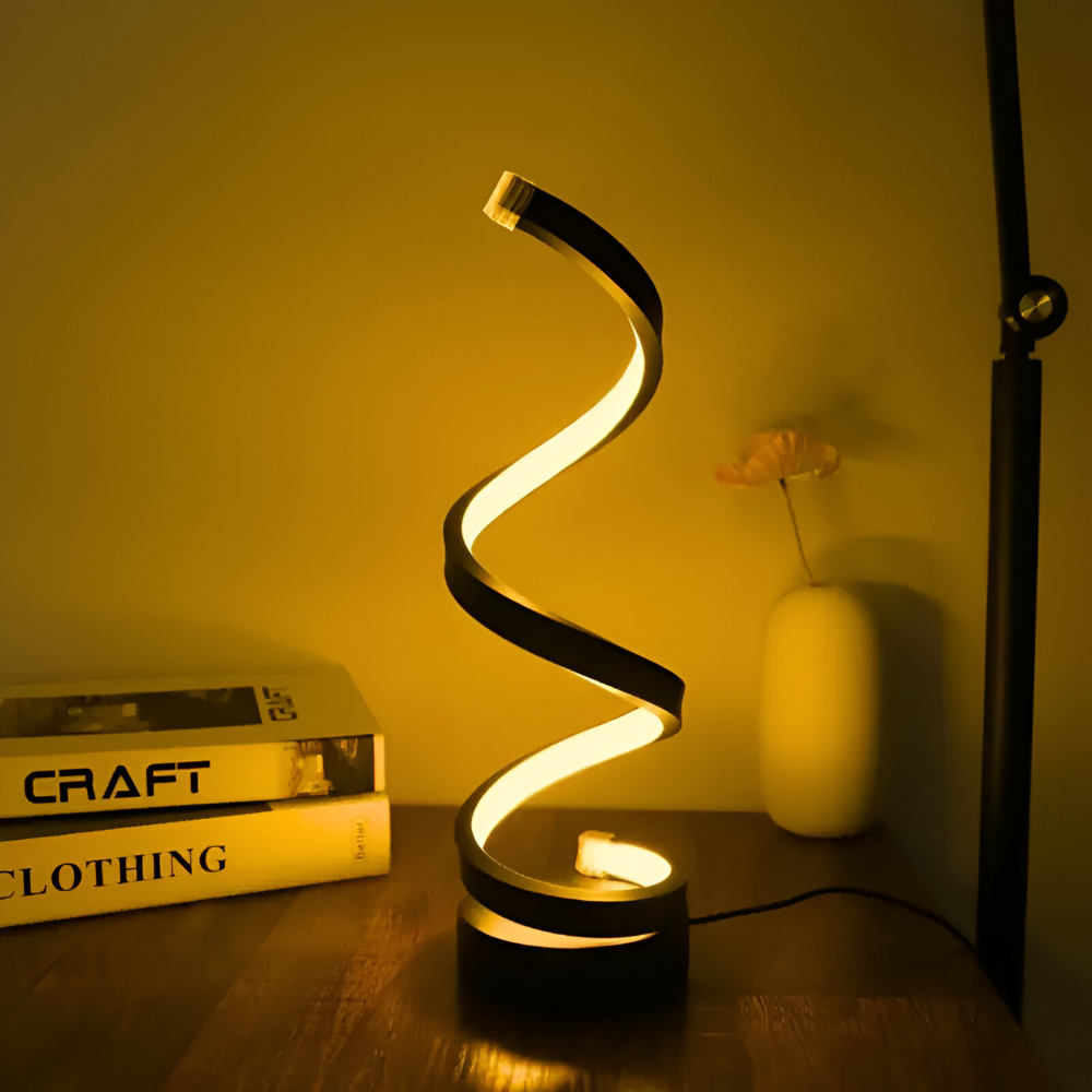Lampe de table à DEL en spirale avec teinte réglable