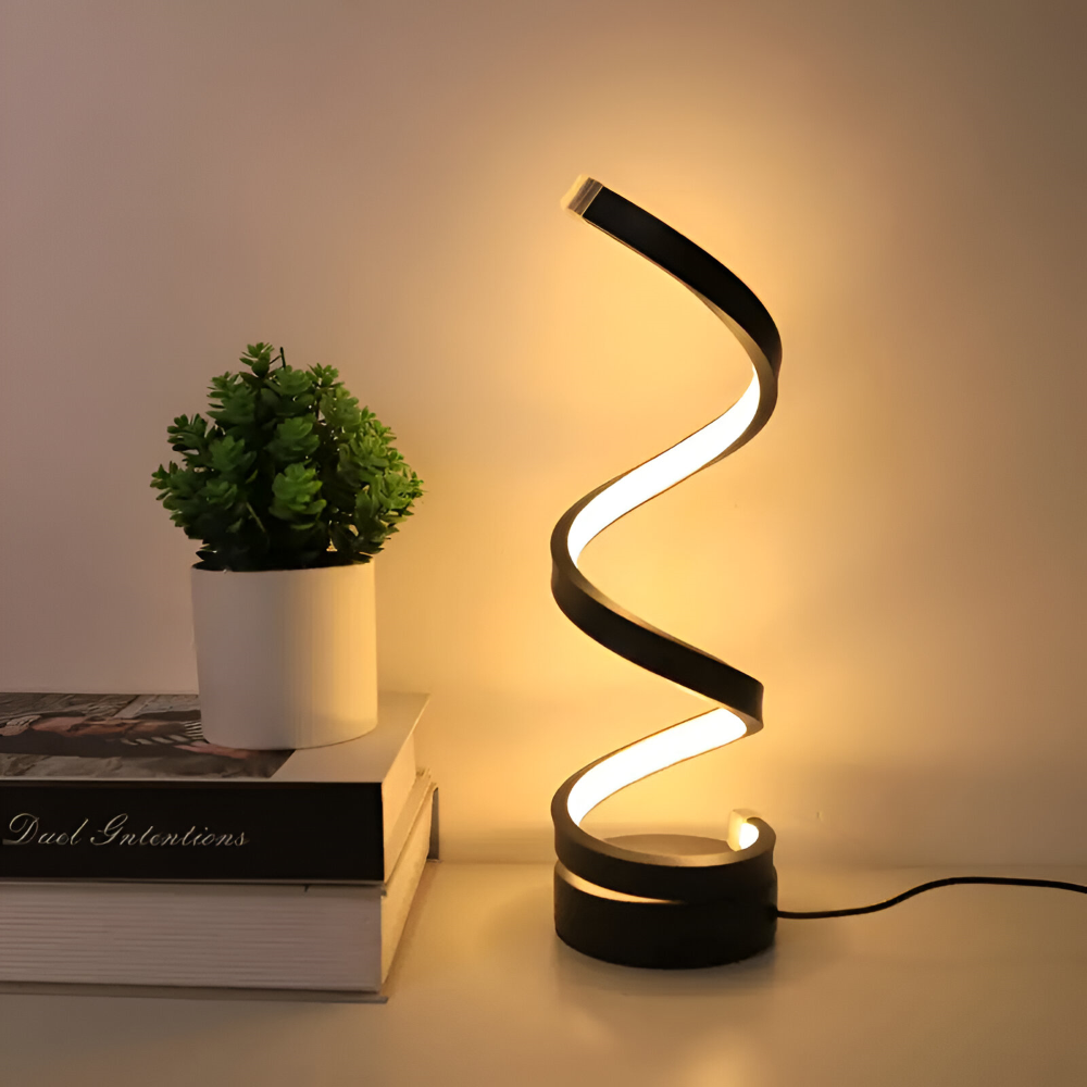Lampe de table à DEL en spirale avec teinte réglable