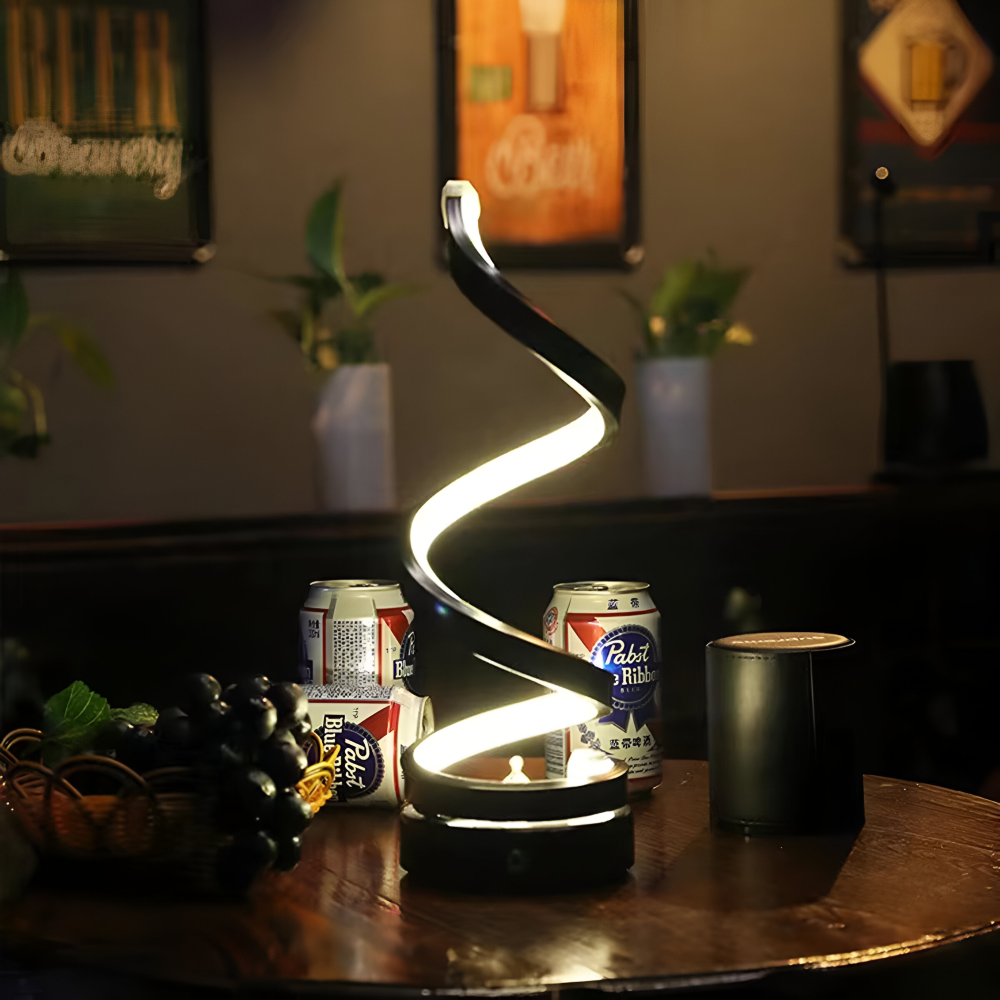 Lampe de table à DEL en spirale avec teinte réglable