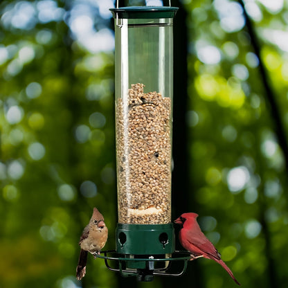 Mangeoire à oiseaux suspendue avec perchoir rotatif