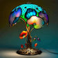 Lampe décorative en résine effet vitrail à lumière chaude