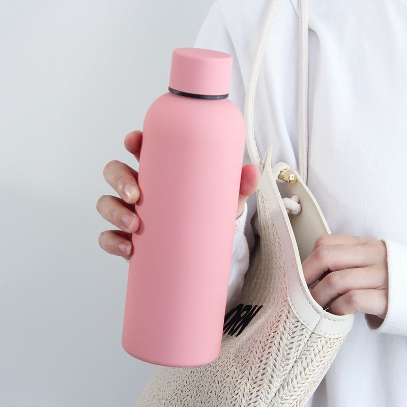 Gourde isotherme en acier inoxydable à finition mate, 500 ml