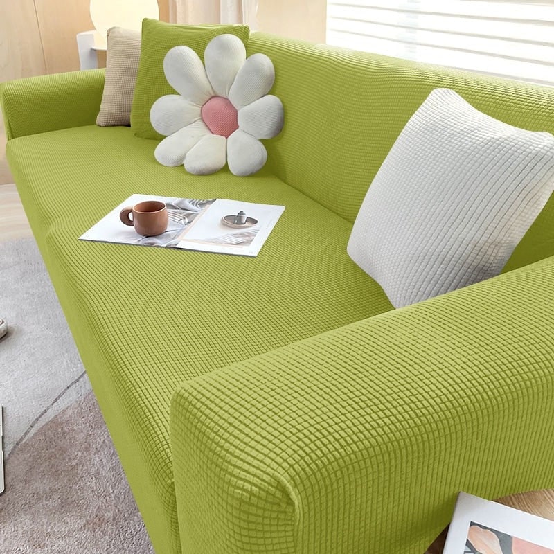 Housse de canapé extensible en maille gaufrée
