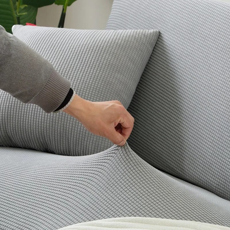 Housse de canapé extensible en maille gaufrée