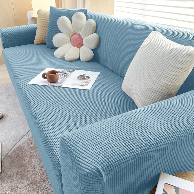 Housse de canapé extensible en maille gaufrée