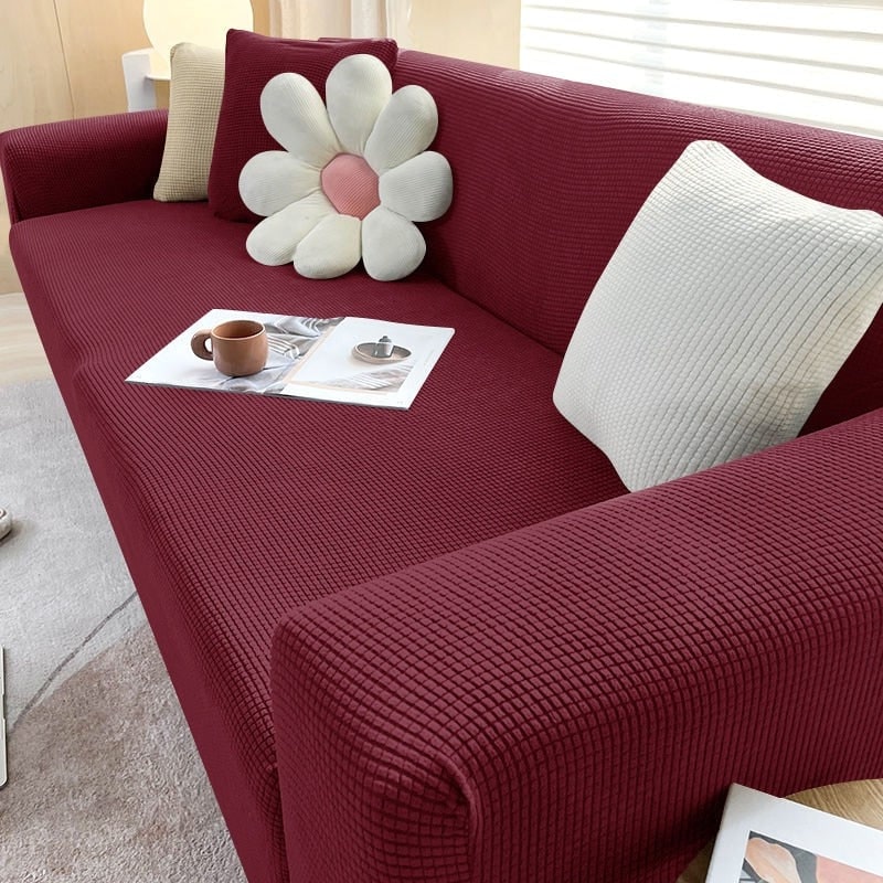 Housse de canapé extensible en maille gaufrée