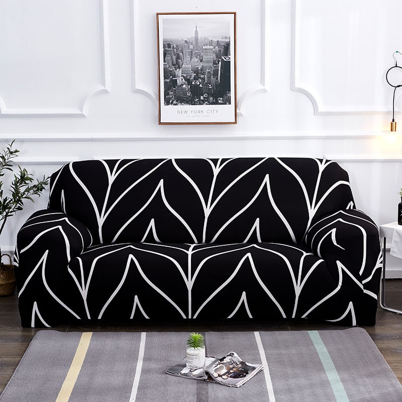 Housse de canapé extensible avec housses de coussin assorties