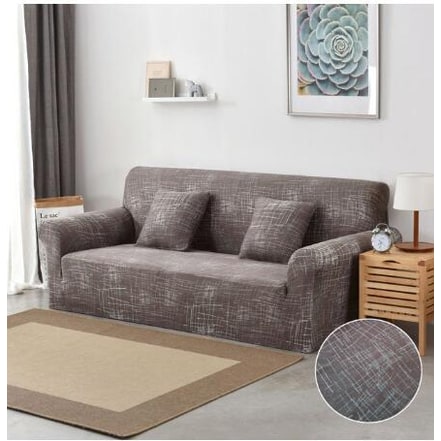 Housse de canapé extensible avec housses de coussin assorties