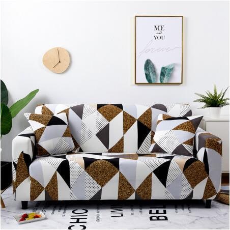 Housse de canapé extensible avec housses de coussin assorties