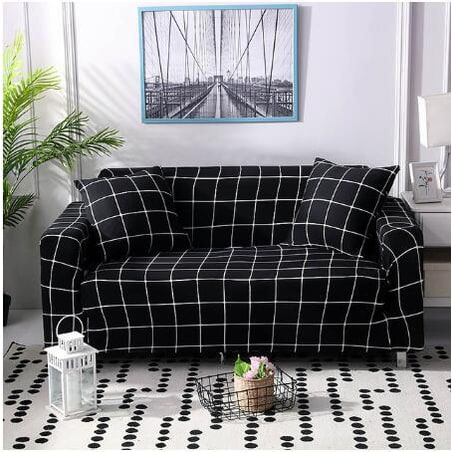 Housse de canapé extensible avec housses de coussin assorties