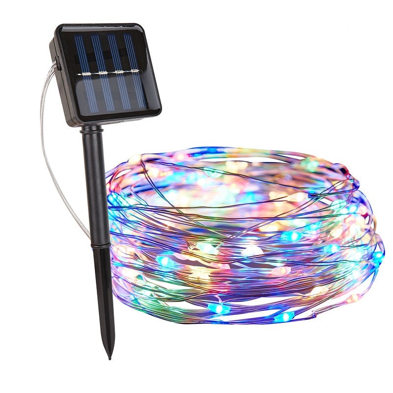 Guirlande lumineuse à micro-DEL sur fil flexible, alimentation par piles
