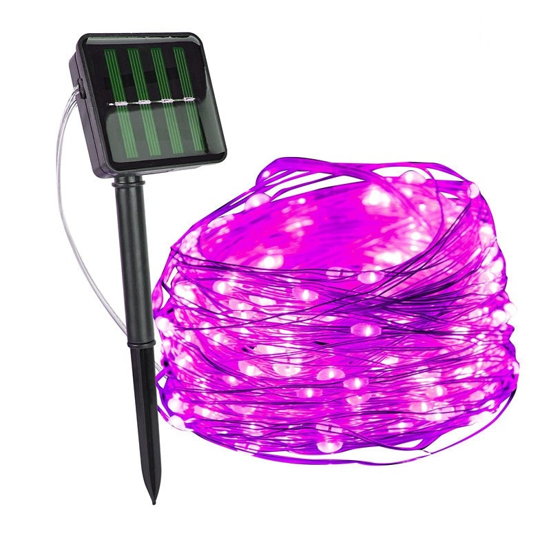 Guirlande lumineuse à micro-DEL sur fil flexible, alimentation par piles