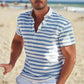 Polo rayé pour homme à manches courtes