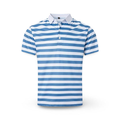Polo rayé pour homme à manches courtes