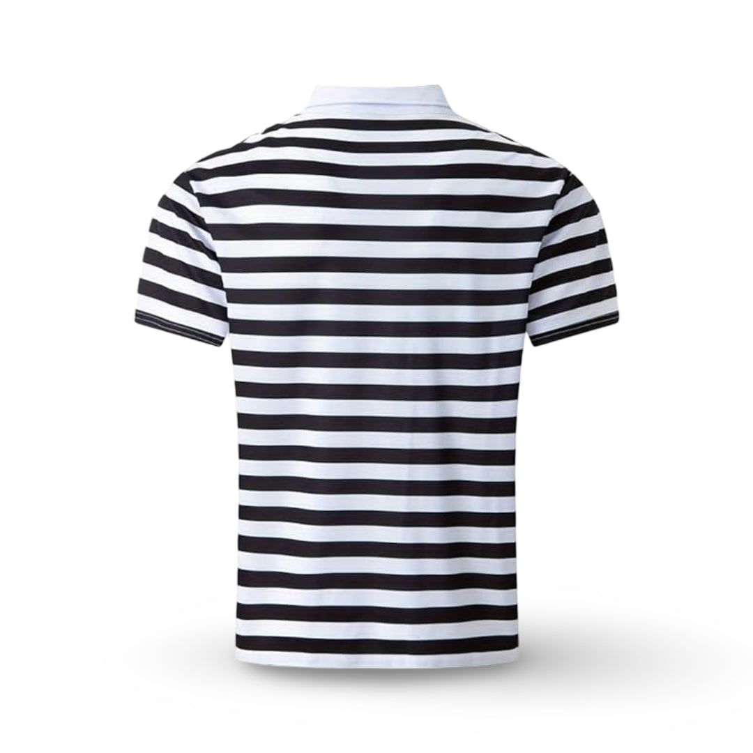 Polo rayé pour homme à manches courtes
