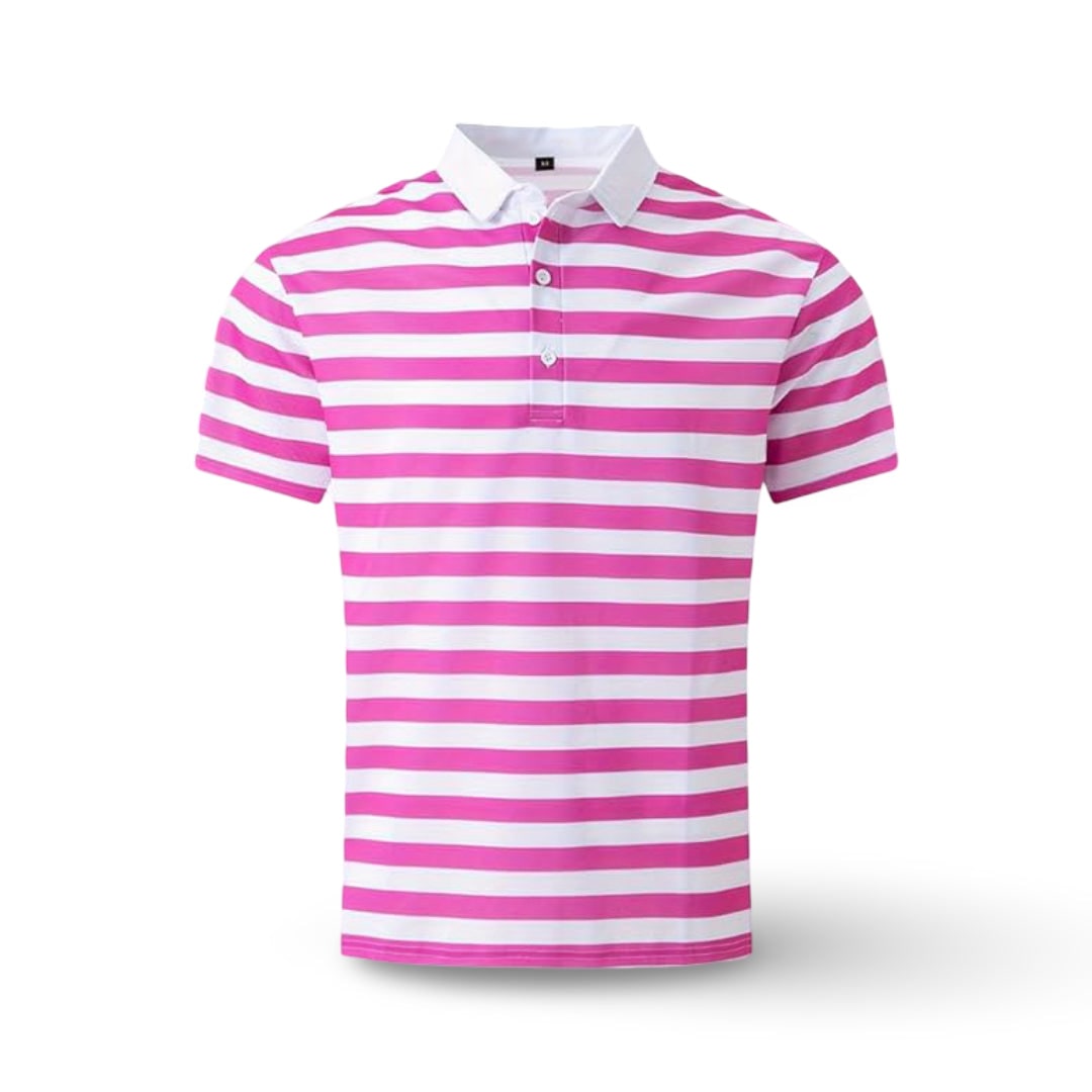 Polo rayé pour homme à manches courtes