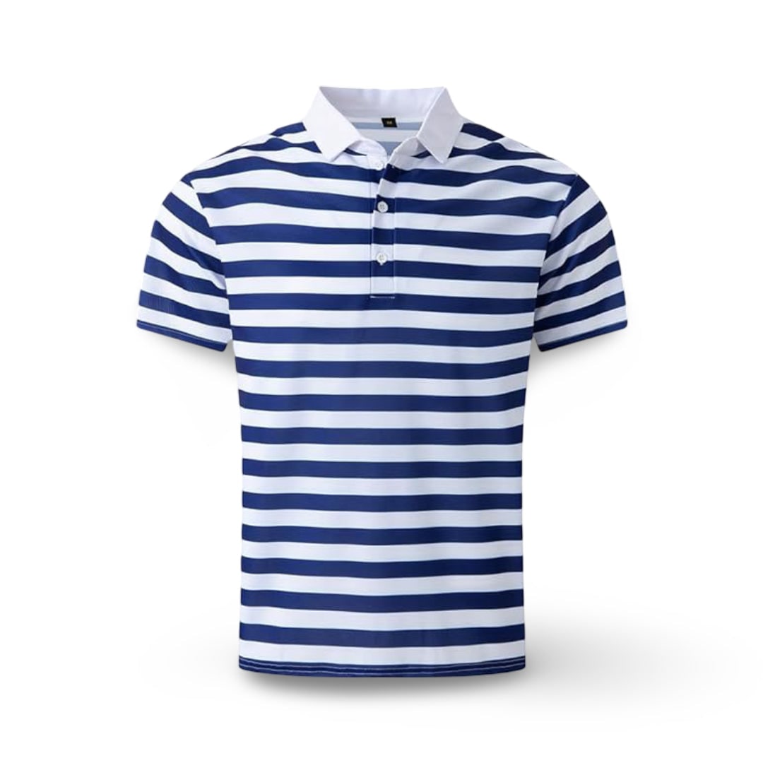 Polo rayé pour homme à manches courtes