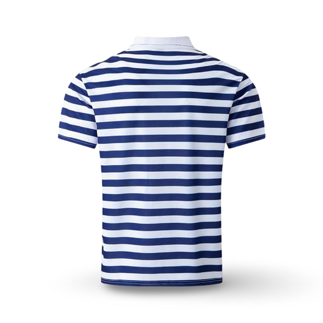 Polo rayé pour homme à manches courtes