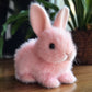 Peluche lapin à fourrure synthétique et oreilles dressées