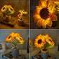 Lampe décorative tournesol rechargeable, 28 cm