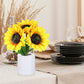 Lampe décorative tournesol rechargeable, 28 cm