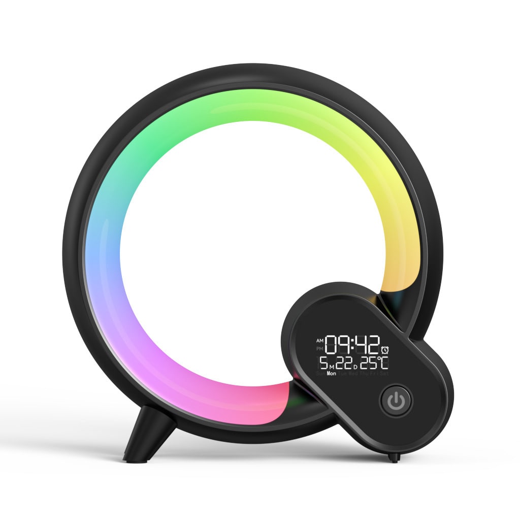 Réveil lumineux à anneau multicolore et commande par application