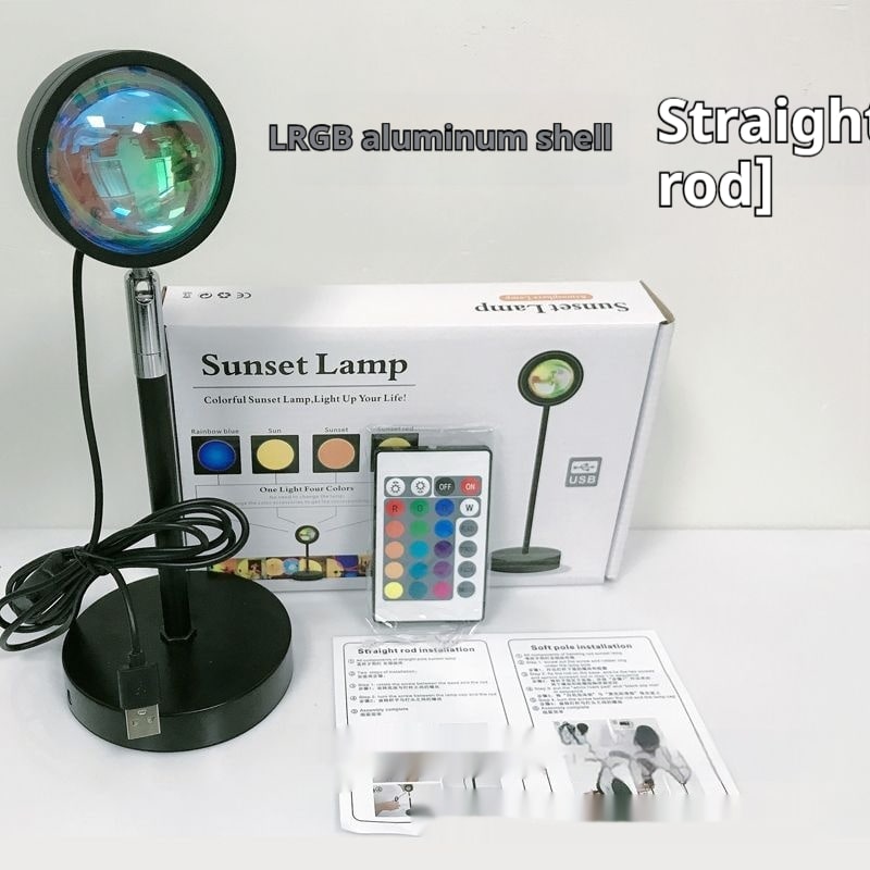 Lampe projecteur effet coucher de soleil avec pied orientable