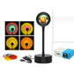 Lampe projecteur effet coucher de soleil avec pied orientable