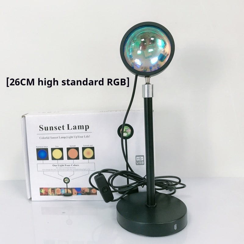 Lampe projecteur effet coucher de soleil avec pied orientable