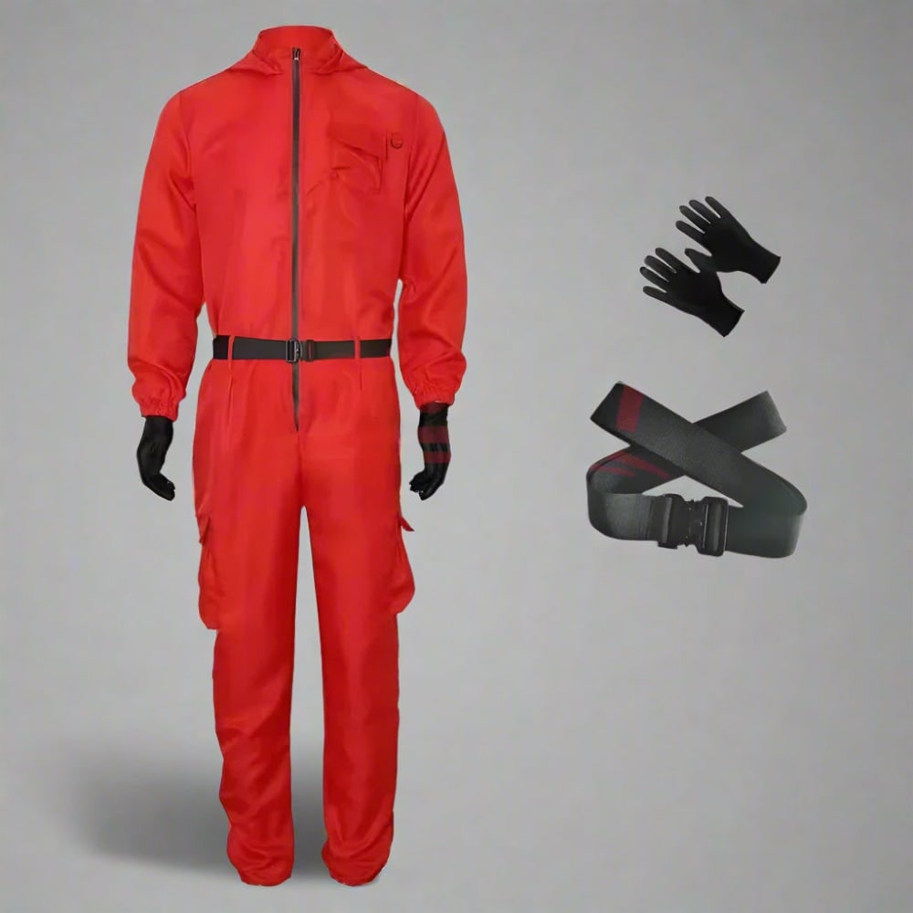 Costume de garde à capuche avec masque et ceinture
