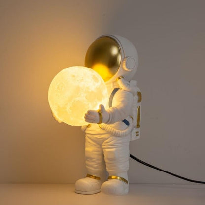 Lampe de chevet astronaute avec globe lumineux