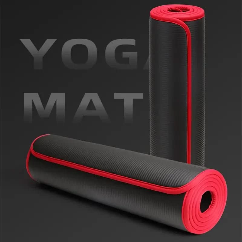 Tapis de yoga antidérapant en mousse avec bordure, 10 mm