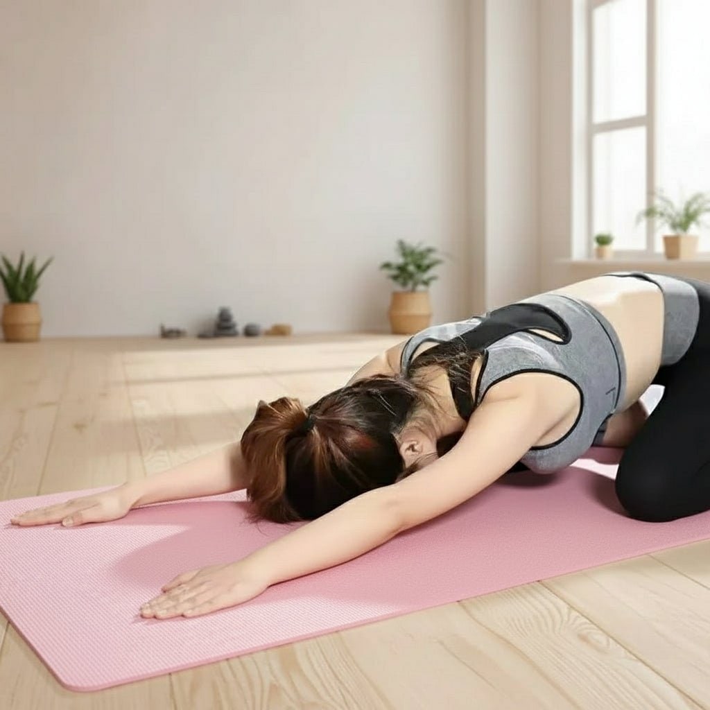 Tapis de yoga en mousse EVA de 1 cm avec sangle