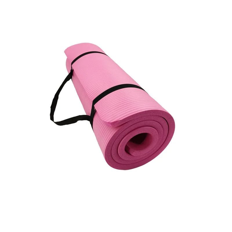 Tapis de yoga en mousse EVA de 1 cm avec sangle