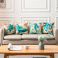 Housses de coussin carrées à décor marin, lot de 4